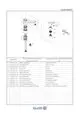 Schema eines Einhebel-Mischers von Kludi mit einzelnen Bauteilen und Artikelnummern. Teile wie Hebel, Spout, Aerator und Dichtungsset sind deutlich bezeichnet.
